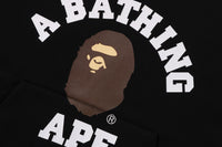 BAPE MENS COTTON HEAD PRINT COLLEGE PUFFY RELAXED FIT PULLOVER HOODIE