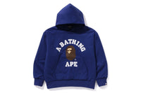 BAPE MENS COTTON HEAD PRINT COLLEGE PUFFY RELAXED FIT PULLOVER HOODIE