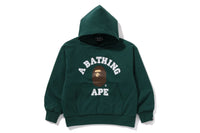 BAPE MENS COTTON HEAD PRINT COLLEGE PUFFY RELAXED FIT PULLOVER HOODIE