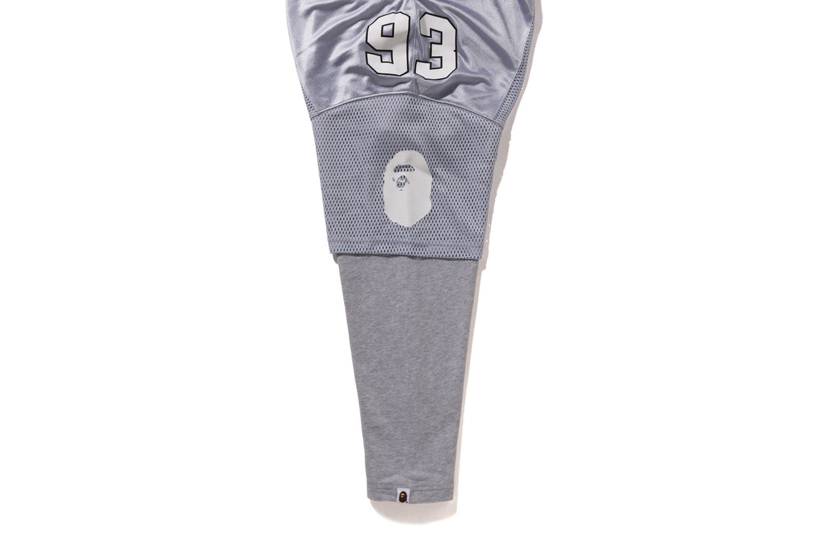 MULTI LOGO LAYERED SLEEVES RELAXED FIT FOOTBALL JERSEY