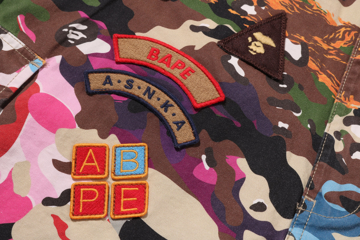 HYBRID CAMO MULTI BADGE CARGO PANTS