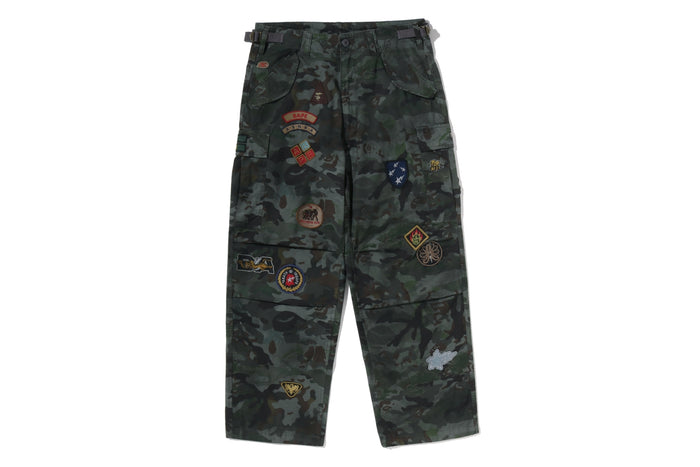 HYBRID CAMO MULTI BADGE CARGO PANTS