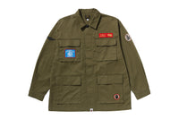 MULTI MOTIF RELAXED ARMY LS SHIRT