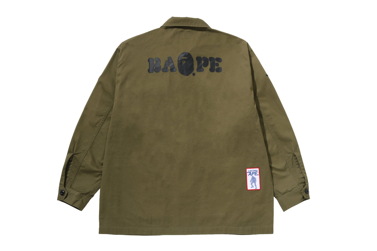 MULTI MOTIF RELAXED ARMY LS SHIRT