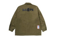 MULTI MOTIF RELAXED ARMY LS SHIRT