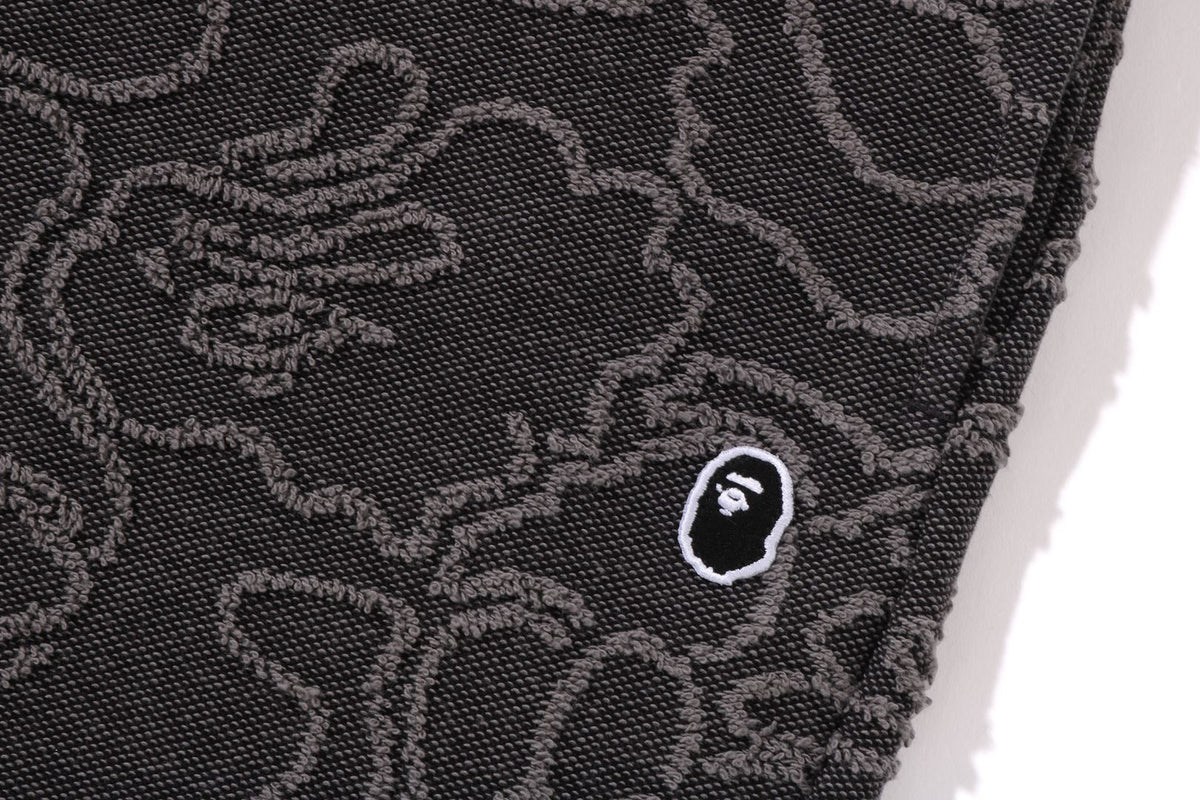 NEON CAMO JACQUARD SWEAT SHORTS