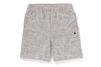 NEON CAMO JACQUARD SWEAT SHORTS