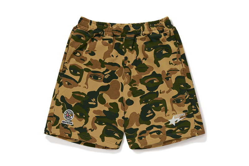 BAPE X KIDSUPER CAMO SWEAT SHORTS
