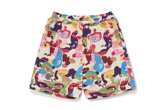 BAPE X KIDSUPER CAMO SWEAT SHORTS