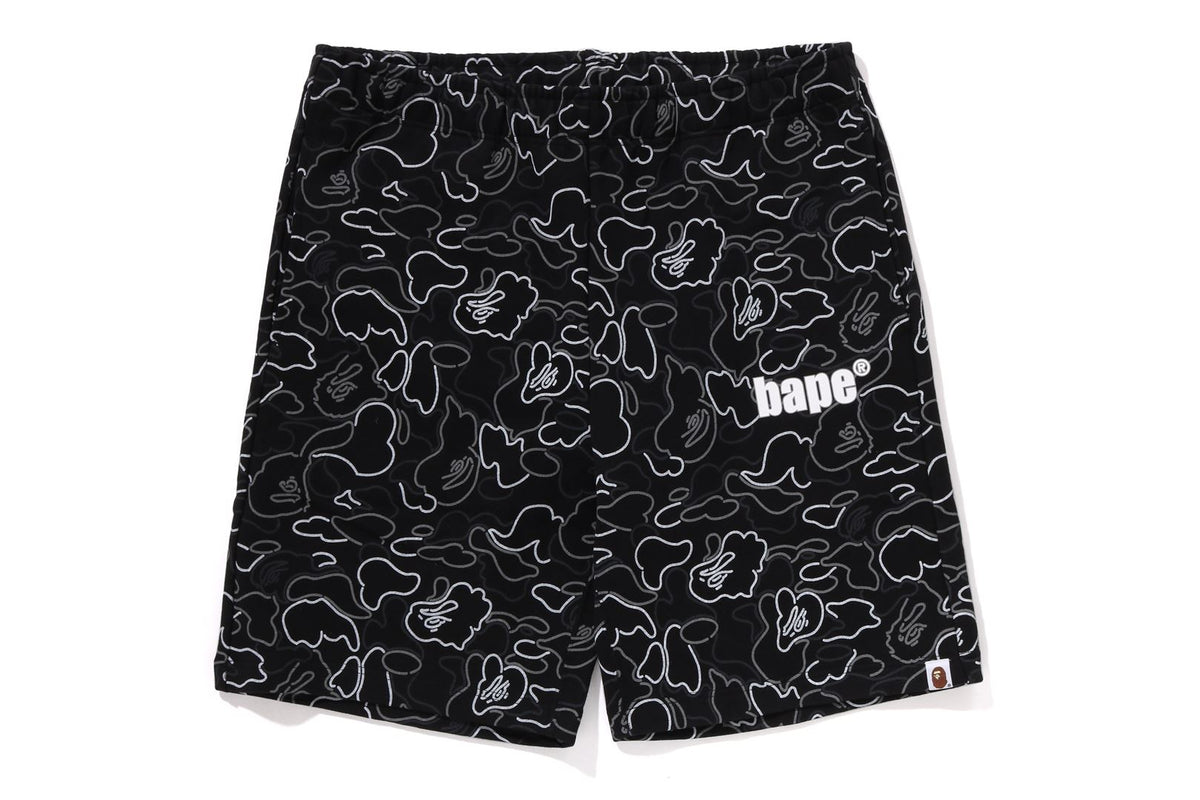 NEON CAMO REGULAR FIT SWEAT SHORTS