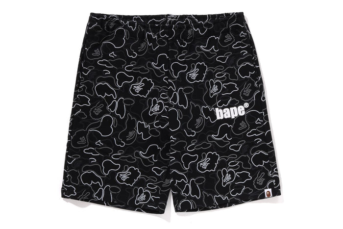 NEON CAMO REGULAR FIT SWEAT SHORTS