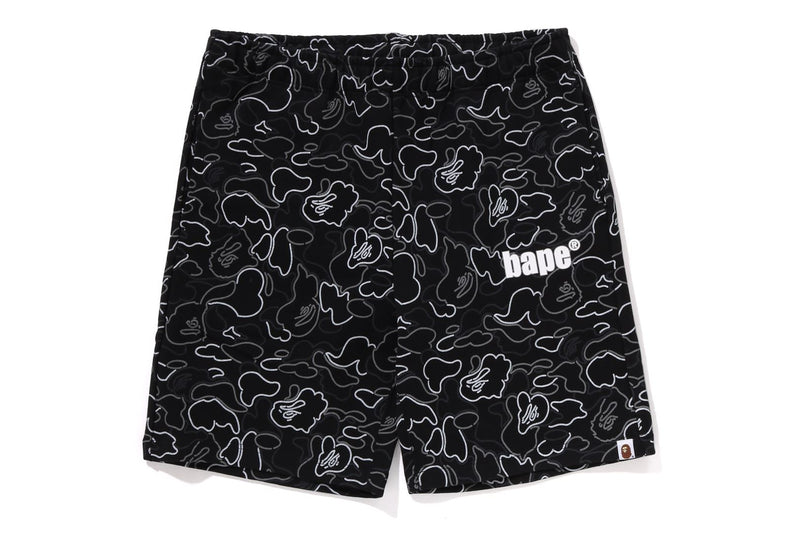 NEON CAMO REGULAR FIT SWEAT SHORTS