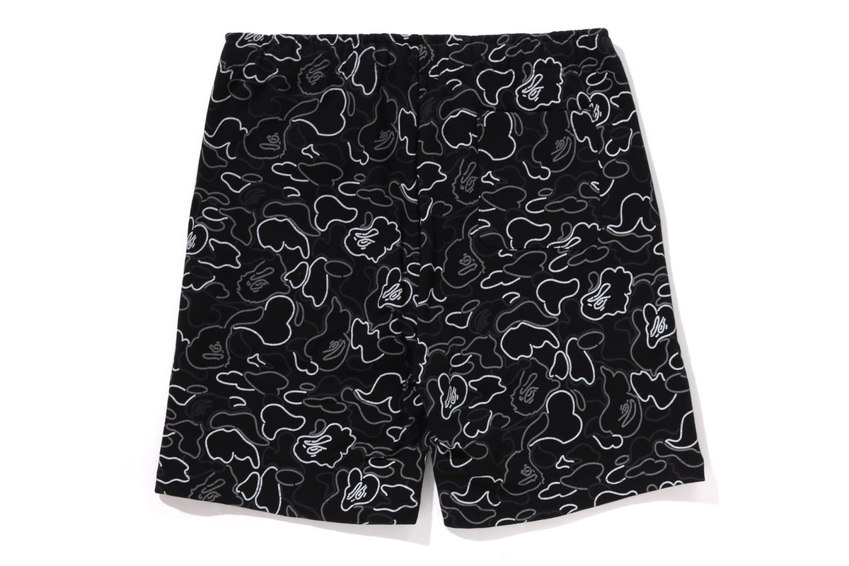 NEON CAMO REGULAR FIT SWEAT SHORTS