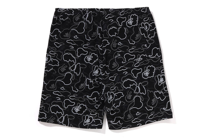 NEON CAMO REGULAR FIT SWEAT SHORTS