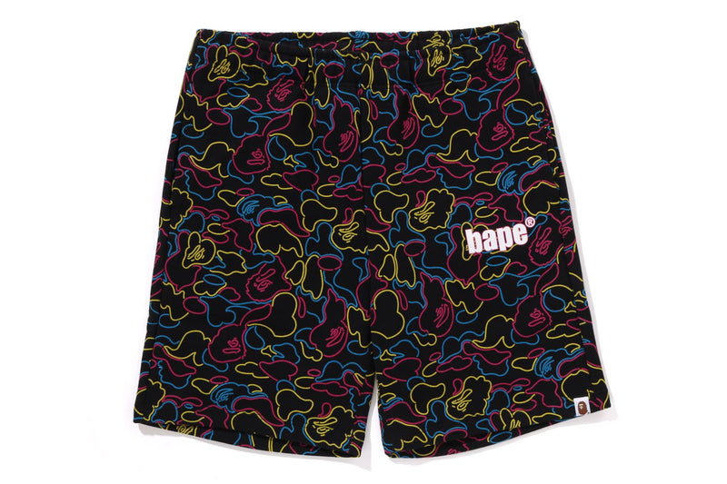 NEON CAMO REGULAR FIT SWEAT SHORTS