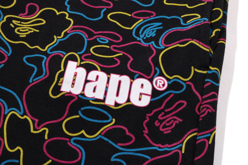 NEON CAMO REGULAR FIT SWEAT SHORTS
