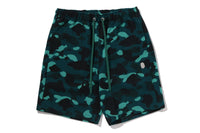 COLOR CAMO METAL APE HEAD RELAXED FIT SWEAT SHORTS