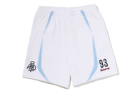 HEAVY WASH HAND DRAW FOOTBALL LOGO RELAXED FIT SWEAT SHORTS