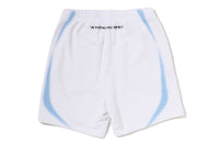 HEAVY WASH HAND DRAW FOOTBALL LOGO RELAXED FIT SWEAT SHORTS
