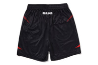 APE FLAME MONOGRAM JACQUARD RELAXED FIT FOOTBALL SHORTS