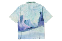 BAPE MENS GRAPHIC PRINT FORBIDDEN ZONE HAWAIIAN SHIRT