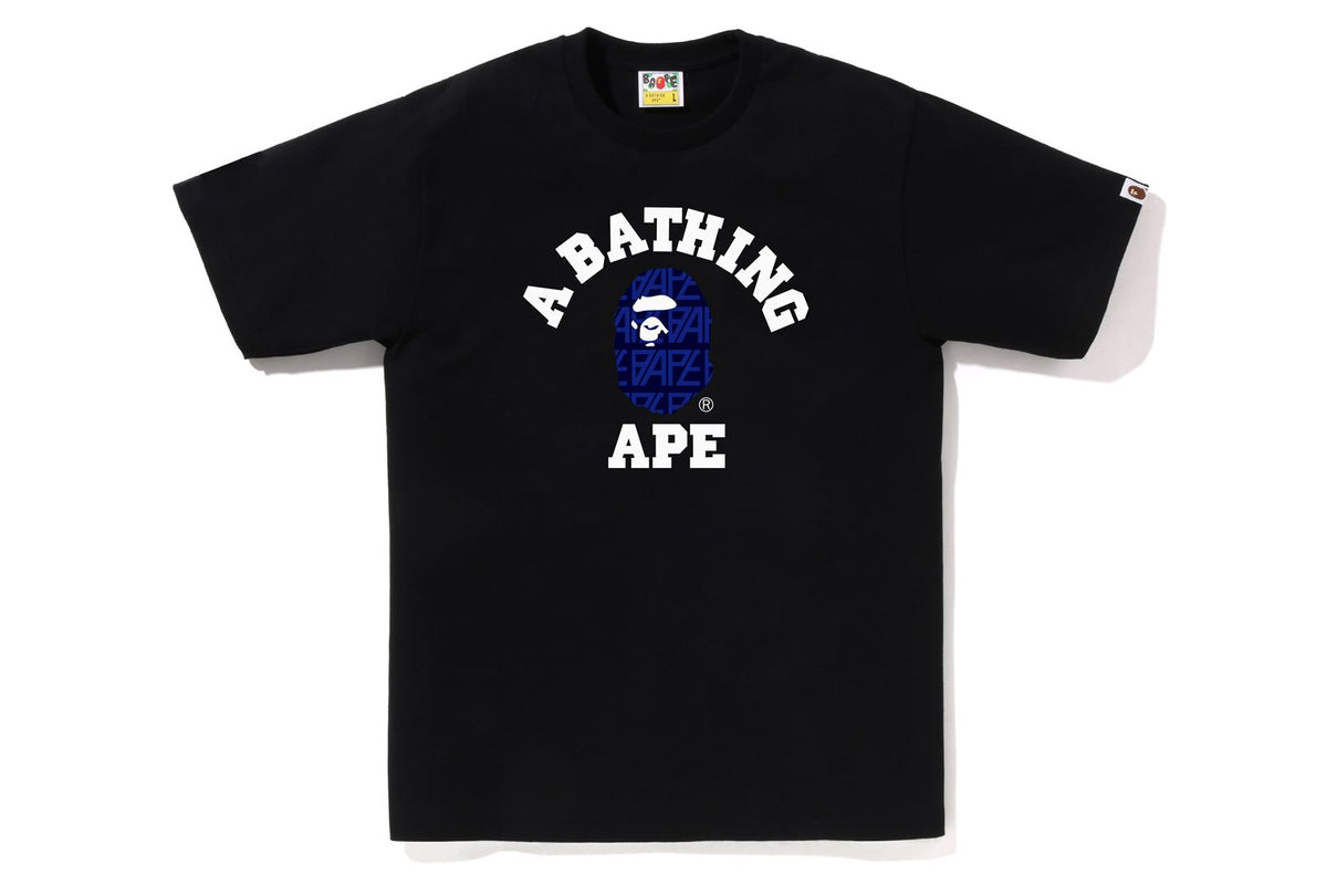 BAPE LOGO MONOGRAM COLLEGE TEE