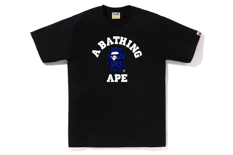 BAPE LOGO MONOGRAM COLLEGE TEE