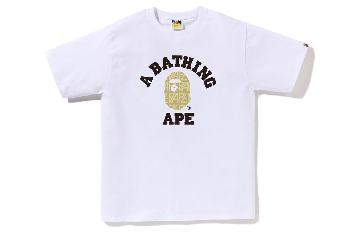 BAPE LOGO MONOGRAM COLLEGE TEE