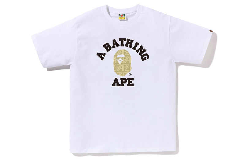 BAPE LOGO MONOGRAM COLLEGE TEE
