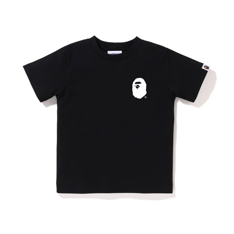 A BATHING APE LETTERED TEE KIDS