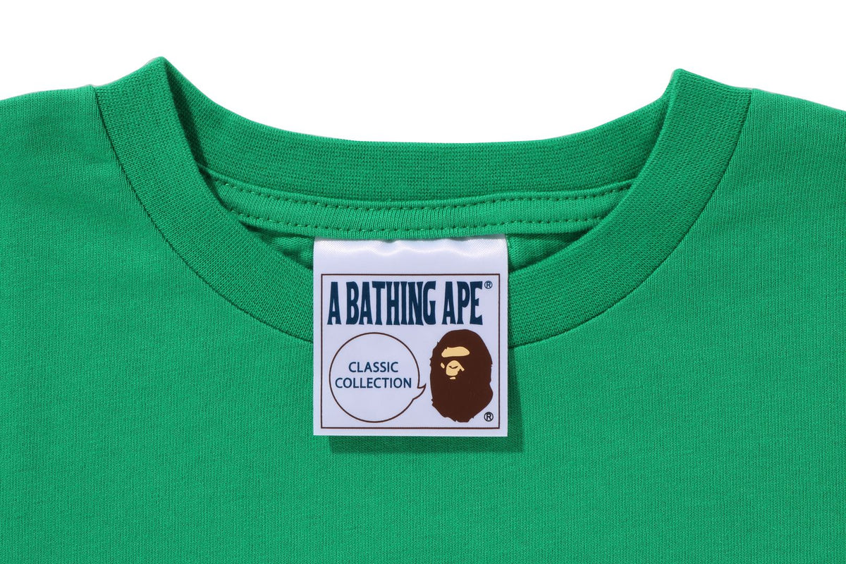 A BATHING APE LETTERED TEE KIDS