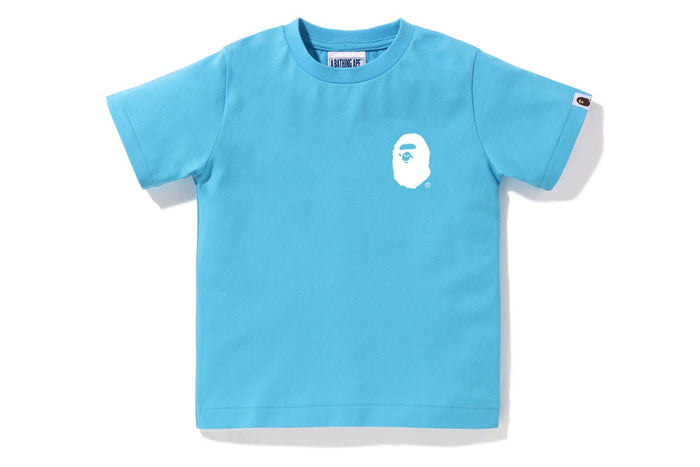 A BATHING APE LETTERED TEE KIDS