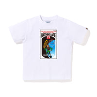 BAPE KIDS BATHING APE RUBBER PRINT LOGO T-SHIRT