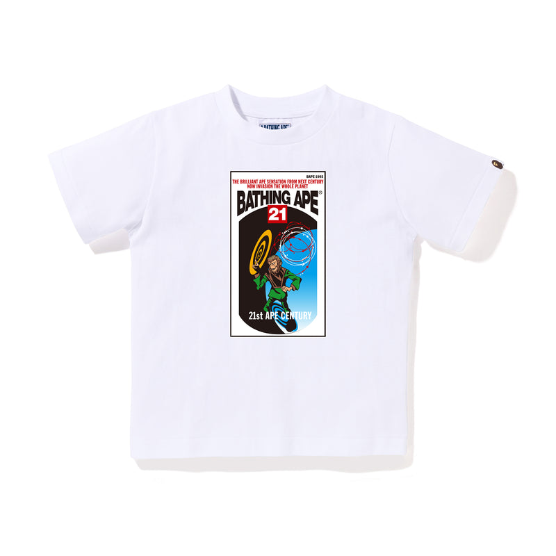 BAPE KIDS BATHING APE RUBBER PRINT LOGO T-SHIRT