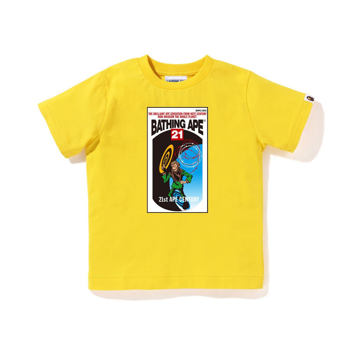 BAPE KIDS BATHING APE RUBBER PRINT LOGO T-SHIRT