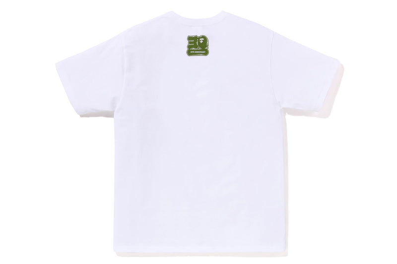 BAPE MENS COTTON APE HEAD PRINT 30TH ANNIVERSARY T-SHIRT