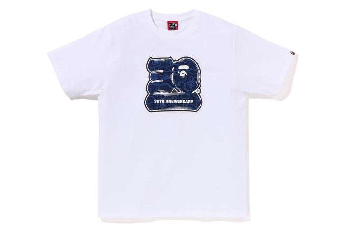 BAPE MENS COTTON APE HEAD PRINT 30TH ANNIV. T-SHIRT