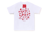BAPE MENS COTTON APE HEAD PRINT 30TH ANNIV. T-SHIRT