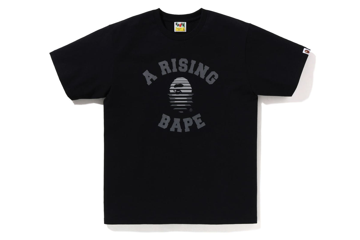 BAPE MENS COTTON APE HEAD PRINT A RISING BAPE T-SHIRT