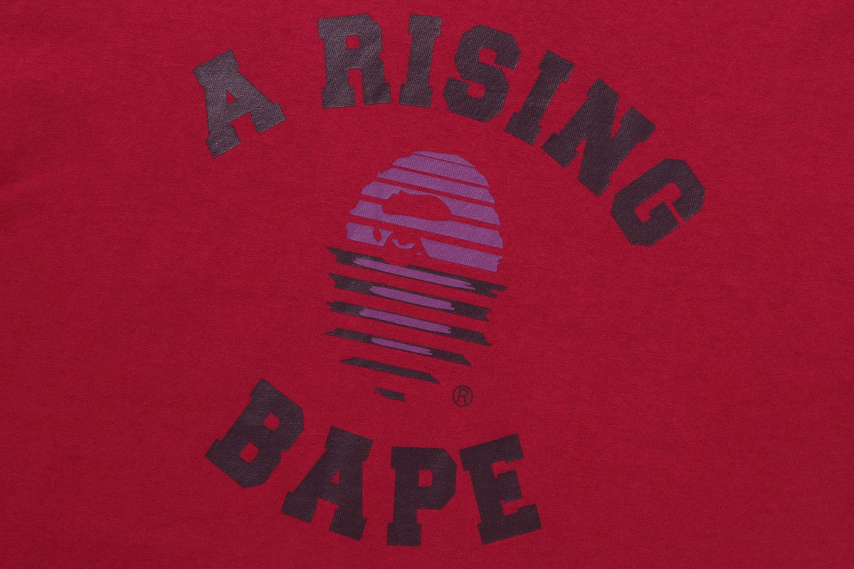 BAPE MENS COTTON APE HEAD PRINT A RISING BAPE T-SHIRT