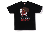 BAPE MENS COTTON PRINTED CHRISTMAS T-SHIRT