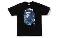 BAPE MENS COTTON APE HEAD PRINT CHRISTMAS PHOTO T-SHIRT
