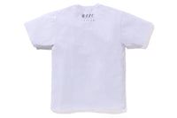 BAPE MENS COTTON APE HEAD PRINT LONDON 2ND ANNIVERSARY COLLEGE T-SHIRT