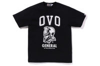 BAPE MENS COTTON PRINTED BAPE X OVO GENERAL T-SHIRT