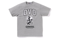 BAPE MENS COTTON PRINTED BAPE X OVO GENERAL T-SHIRT