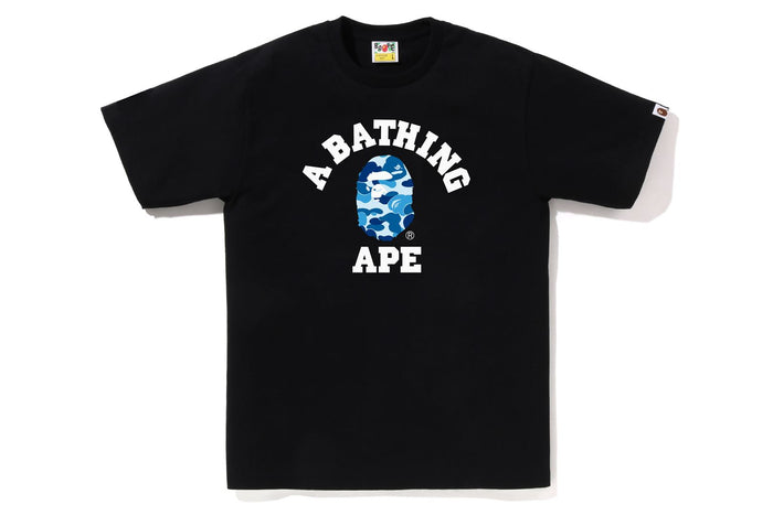BAPE MENS ABC CAMO COLLEGE TEE