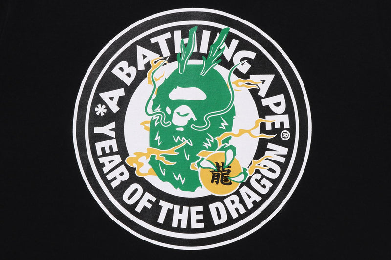 BAPE MENS COTTON APE HEAD PRINT YEAR OF THE DRAGON T-SHIRT