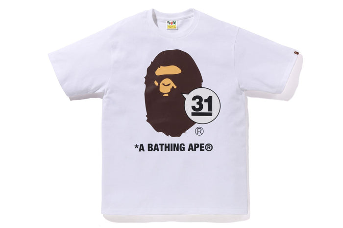 A BATHING APE 31ST ANNIV. APE HEAD TEE