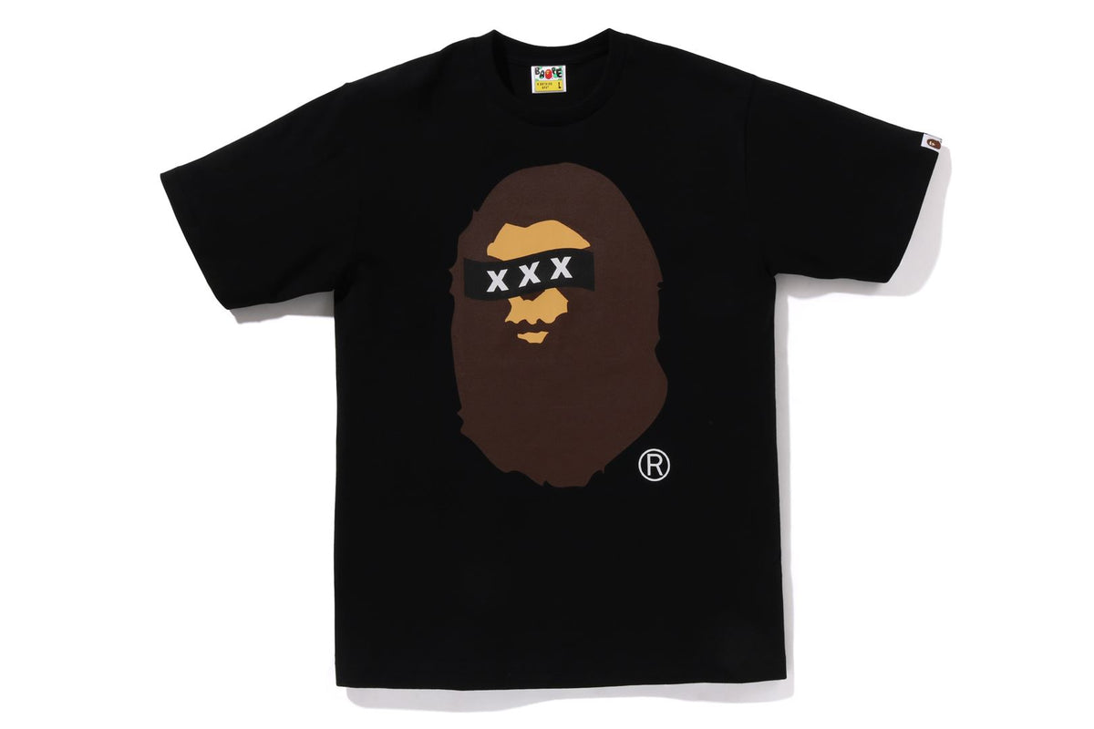 BAPE X GOD SELECTION XXX APE HEAD TEE