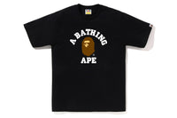 BAPE MENS COTTON APE HEAD PRINT COLLEGE T-SHIRT